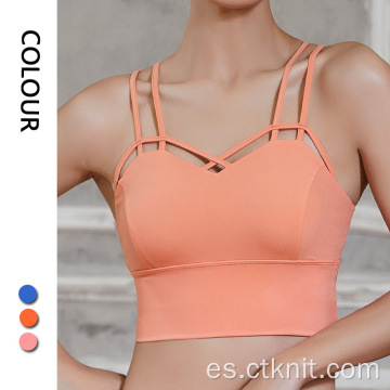 sujetador de yoga crop top